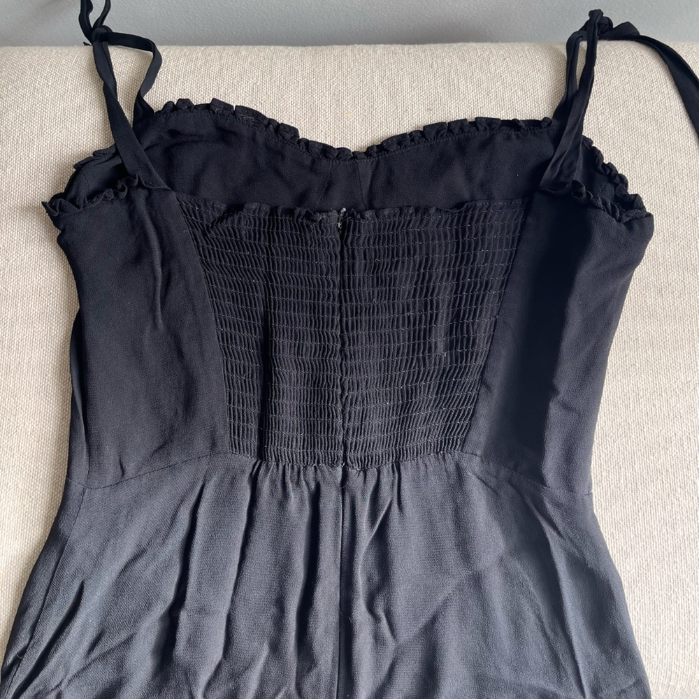 Reformation Black Midi Dress with Tie Straps - Picture 10 of 10